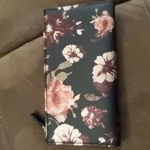 Black Floral Wallet
